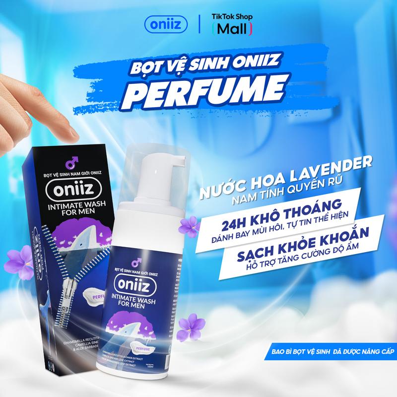 Bọt vệ sinh nam giới Oniiz - Dung dịch vệ sinh nam tạo bọt hương nước hoa Perfume 100ml