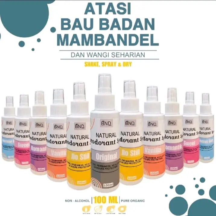 ( COD bayar di tempat  paket 10 )  ISI 10 BOTOL 100ml CAMPUR VARIAN AROMA DEODORANT TAWAS SPRAY 100ML HERBAL ALAMI pencerah ketiak deospray cair diodora n rexa