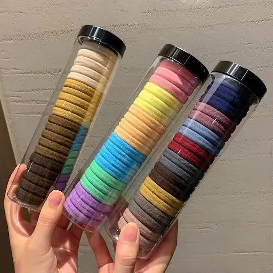 IKAT RAMBUT ANAK ELASTIS ISI 20PCS KUNCIRAN WANITA MOTIF POLOS