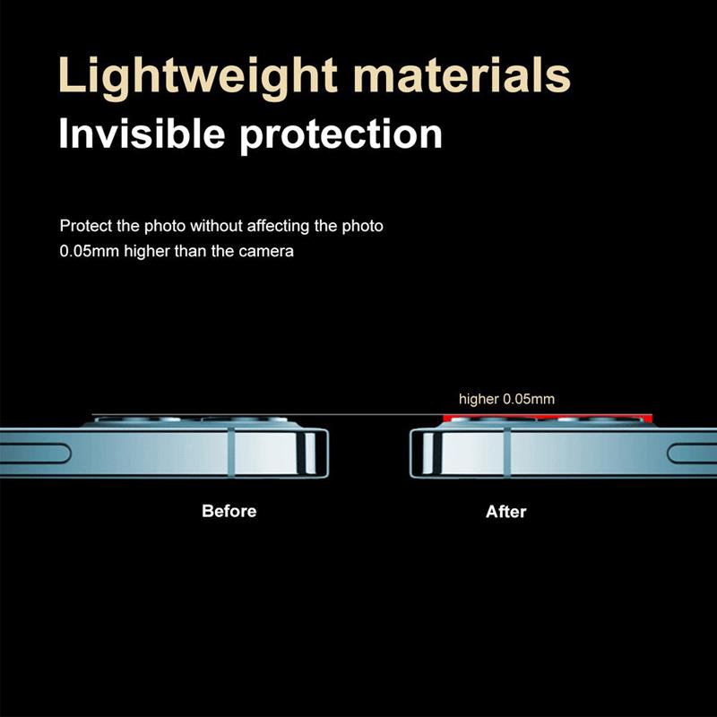 Vòng Bảo Vệ Kim Loại Ống Kính Máy Ảnh Phía Sau, Với Kính Cường Lực, Tương Thích Với iPhone 15 Pro Max, 14, 13, 12, 11 Pro Max, Mini, 14, 15 Plus 4