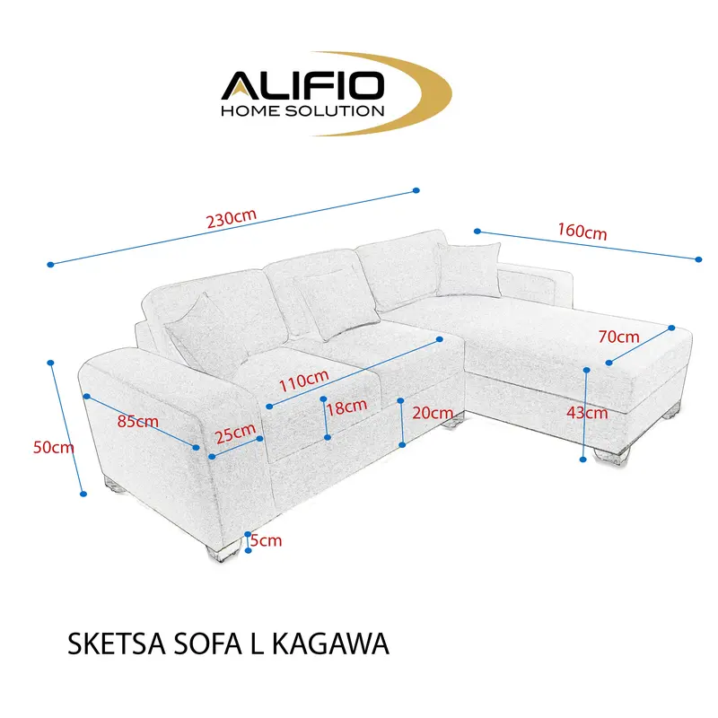 Sofa L Kagawa/Alifio/Fabrick linen/Minimalis Modern 8