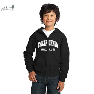 JULLIAN STORE Jaket Hoodie Anak California 1948 High Premium Quality Fashion Full Bordir Zipper Anak Bahan Fleece Tebal Size S M L Usia 4-14 Tahun