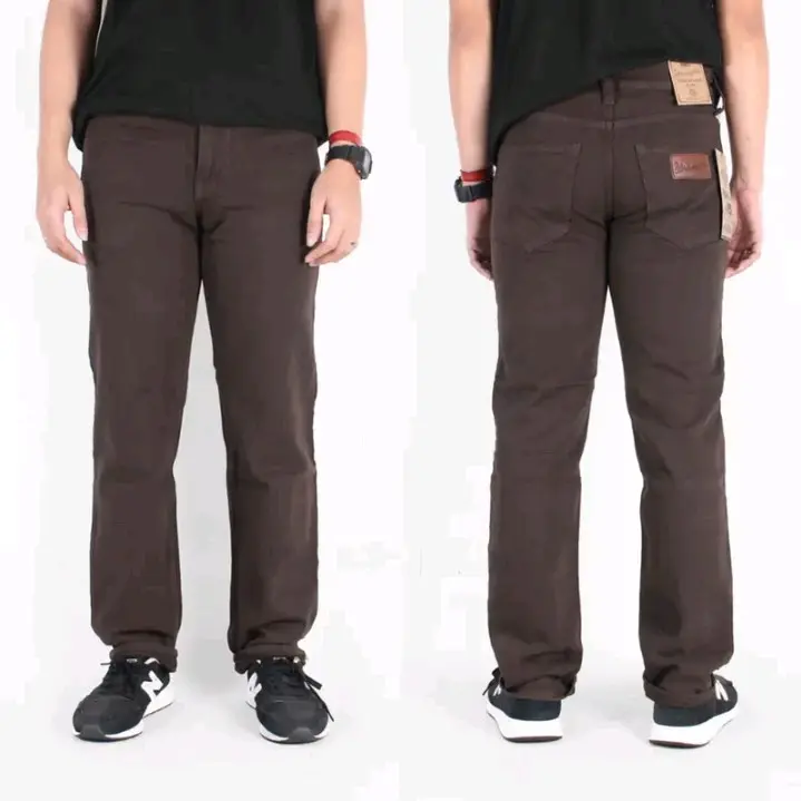 Celana Jeans Panjang Pria Regular/Celana Jeans Pria Reguler/Celana Jeans Standar Panjang Distro Denim fit Nyaman lembut tebal  Abu Biru Muda Hitam Pekat 5