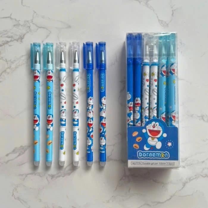   12 Cây  Bút Gel Bút Nước Xóa Được Doraemon Ngòi 0.5mm 