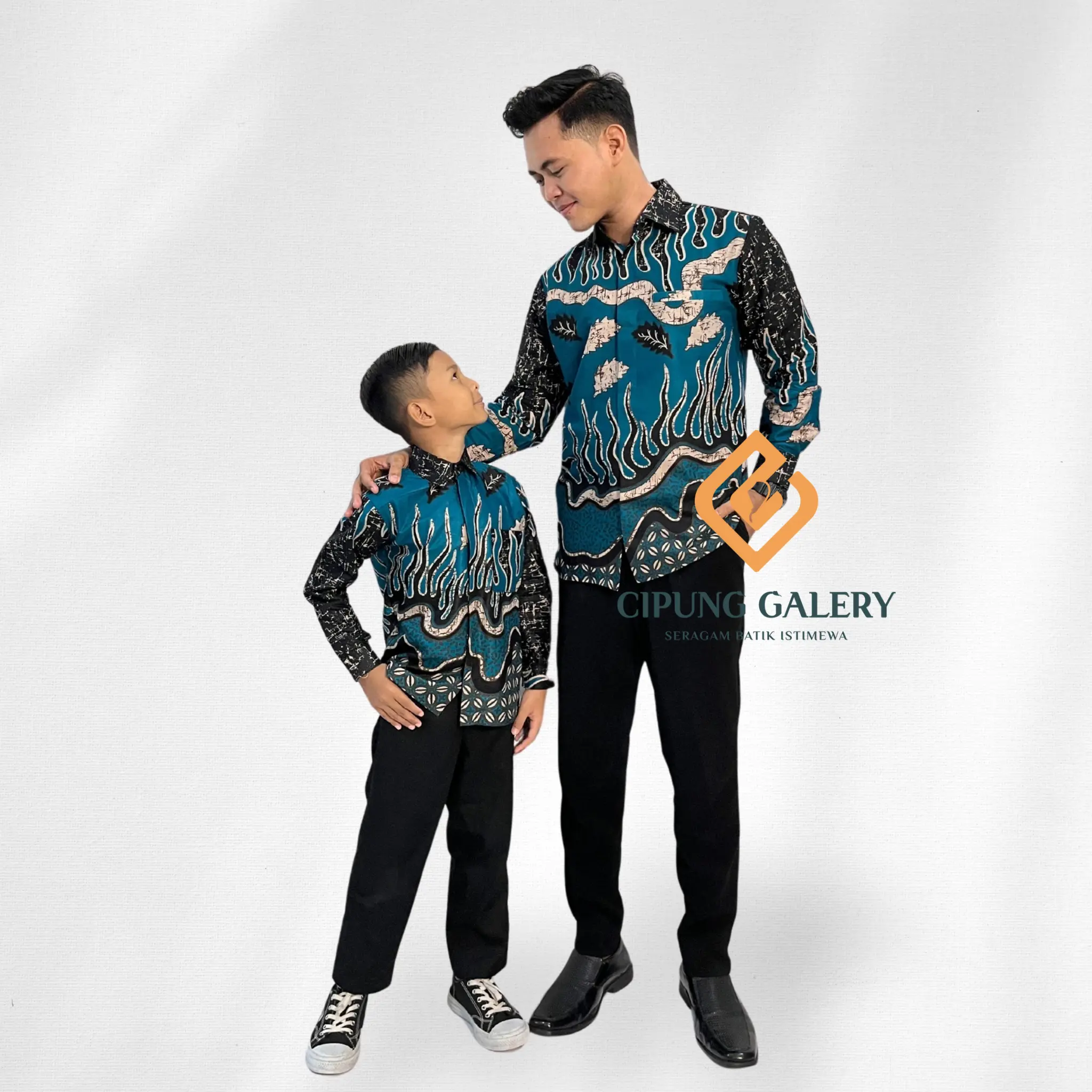 BATIK ANAK MOTIF IGUANA BLUE EMERALD