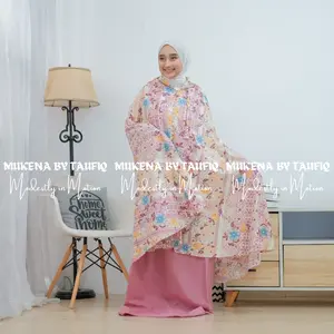 Mukena Chayra Series | Mukena Traveling Medium Pouch Motif | Mukena 2in1 Model Resleting Dagu | Mukena Series By Taufiq