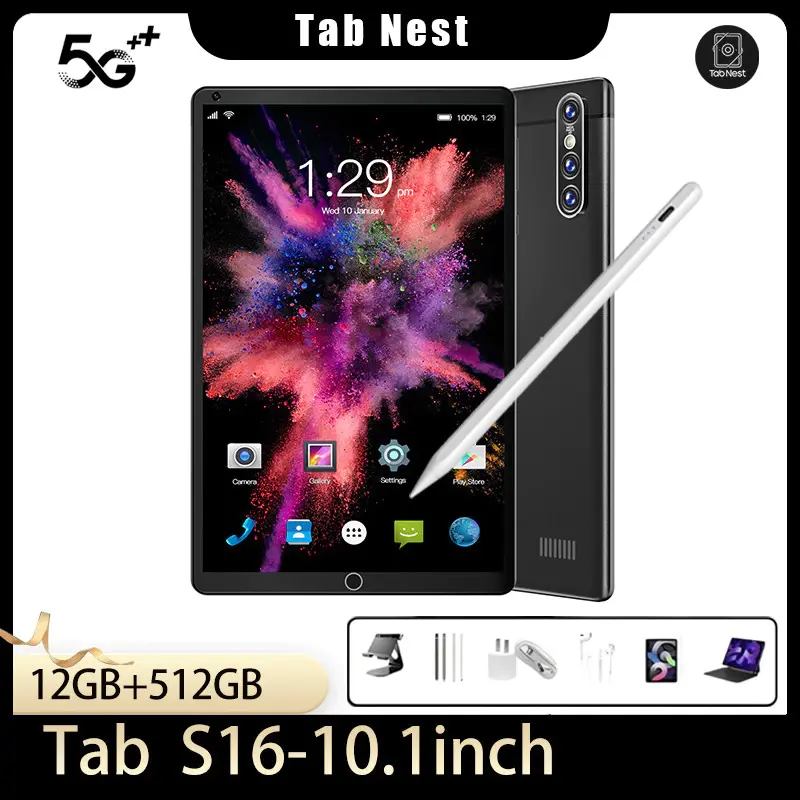 Limited time offer for free keyboard holster 2024 S16 10.1" Tablet [12GB+512GB] | Pengalaman Pro Layaknya PC | 120Hz OLED Real Color FullView Display | Ultra-tipi 0