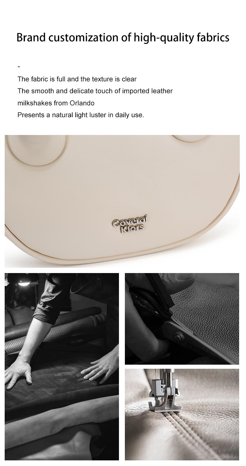 Product Introduction of COVERAL KLORS -【đóng gói hộp quà tặng】Túi xách nữ hình vỏ sò, phong cách Pháp thanh lịch, phong cách thời trang đơn giản, túi đeo vai nữ màu trắng Bag Da 5
