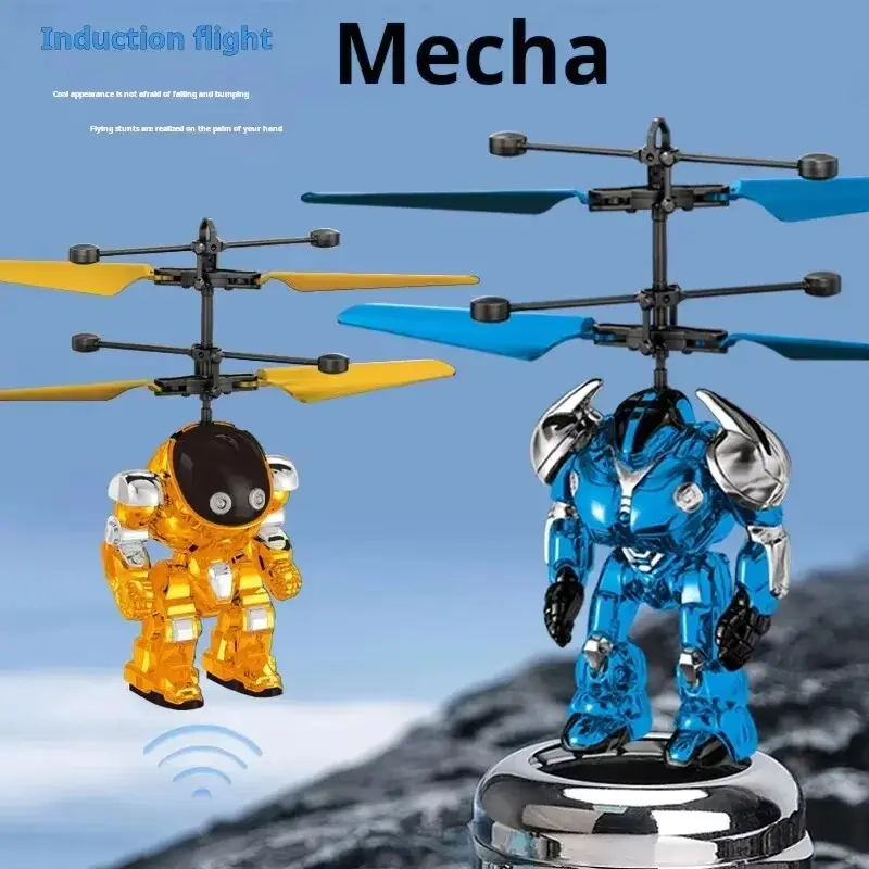 Intelligent Sensing Aircraft Mech Warrior Flying Robot Luminescent Suspension Gesture Sensing Flying Ball Kids Toys Gifts
