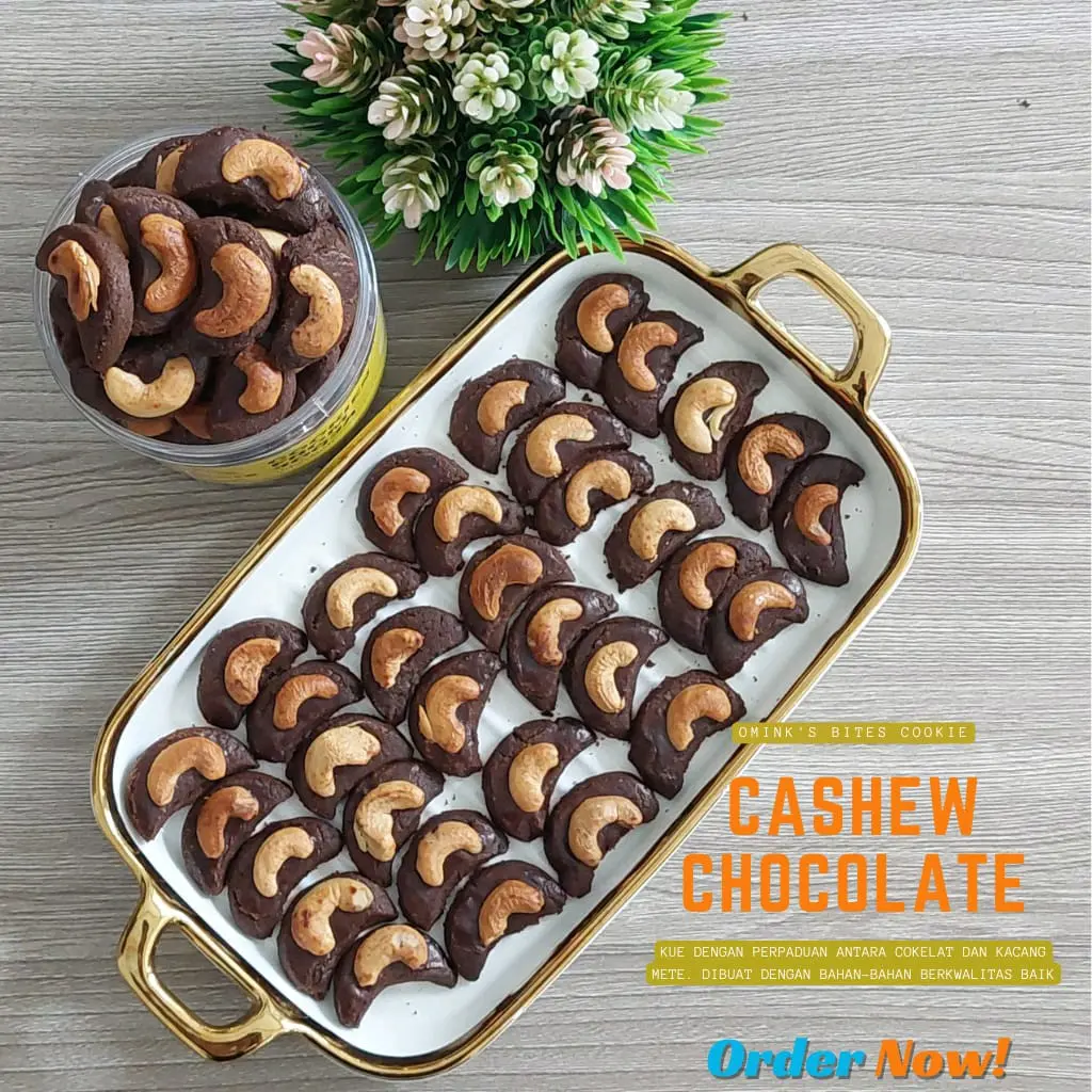 kue kering coklat mete cashew cookies Chocolate Food Snacks Mede Toples