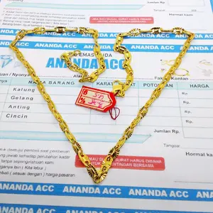 Kalung  pecah kopi anti luntur anti karat dapat surat dari toko