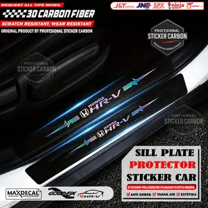 9PCS STICKER CARBON MOBIL HONDA HRV STICKER CARBON  3D PELINDUNG PIJAKAN KAKI PINTU MOBIL TERBARU