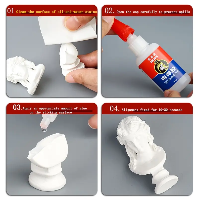 50ml Superglue Multifungsi Kuat Semua Bahan yang Dapat Ditempelkan Bukti Air 502 Untuk Sepatu Logam Kayu 2