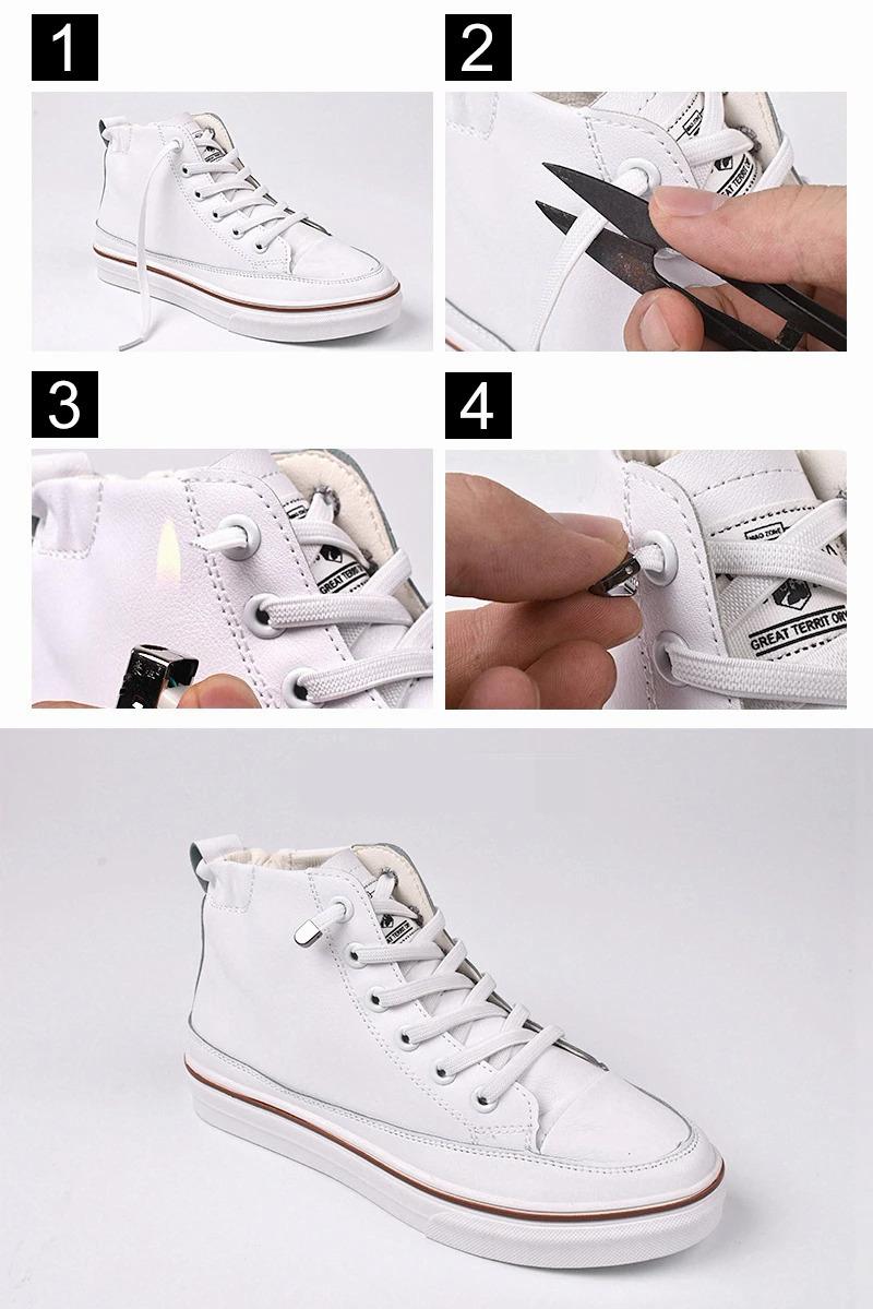 Product Introduction of No Tie Flat Hiking Running Shoe Lace Elastic Shoelaces Outdoor Leisure Sneakers Quick Sety Flat Shoelace Kids Adult Lazy Laces 4