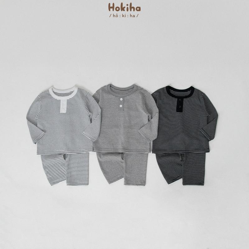 [Hokiha] B200 neww -Bộ quần áo dài tay lót lông mỏng phối viền cho bé trai bé gái vải mềm mịn, co giãn size từ 8-17kg