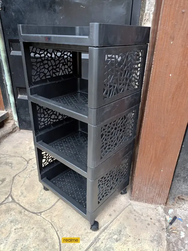 Rak Apartemen 4 Susun Serbaguna Kuat - Model Terbaru Penyimpanan Plastik 3