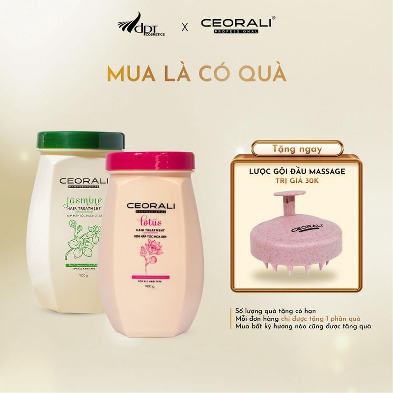 [TẶNG LƯỢC GỘI ĐẦU] Combo 2 kem ủ tóc, hấp tóc phục hồi hư tổn Ceorali hương thơm quyến rũ, sang trọng 900g Women Nữ Dưỡng Tóc