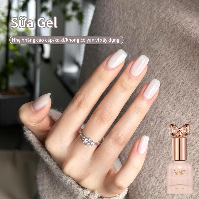  Sơn Gel Làm Móng Xây Dựng Siêu Nhỏ Màu Trắng Sữa Nồng Độ Cao Cần Có Đèn Làm Móng Để Khô 