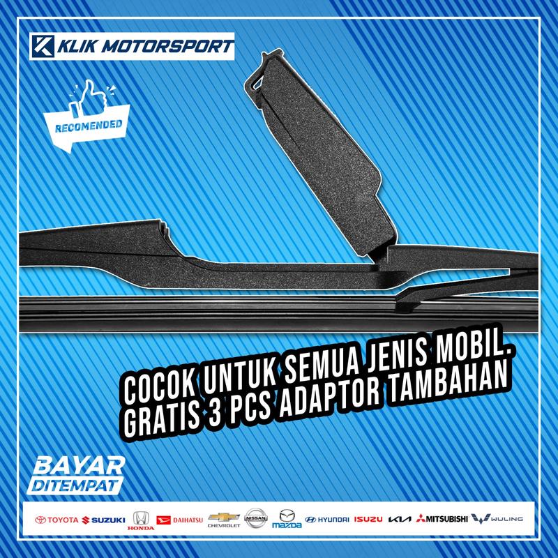 Wiper Kaca Belakang Mobil  - SUZUKI APV - Rear Wiper Karet Kaca Belakang Mobil Model OEM GRATIS 3 Adaptor 4