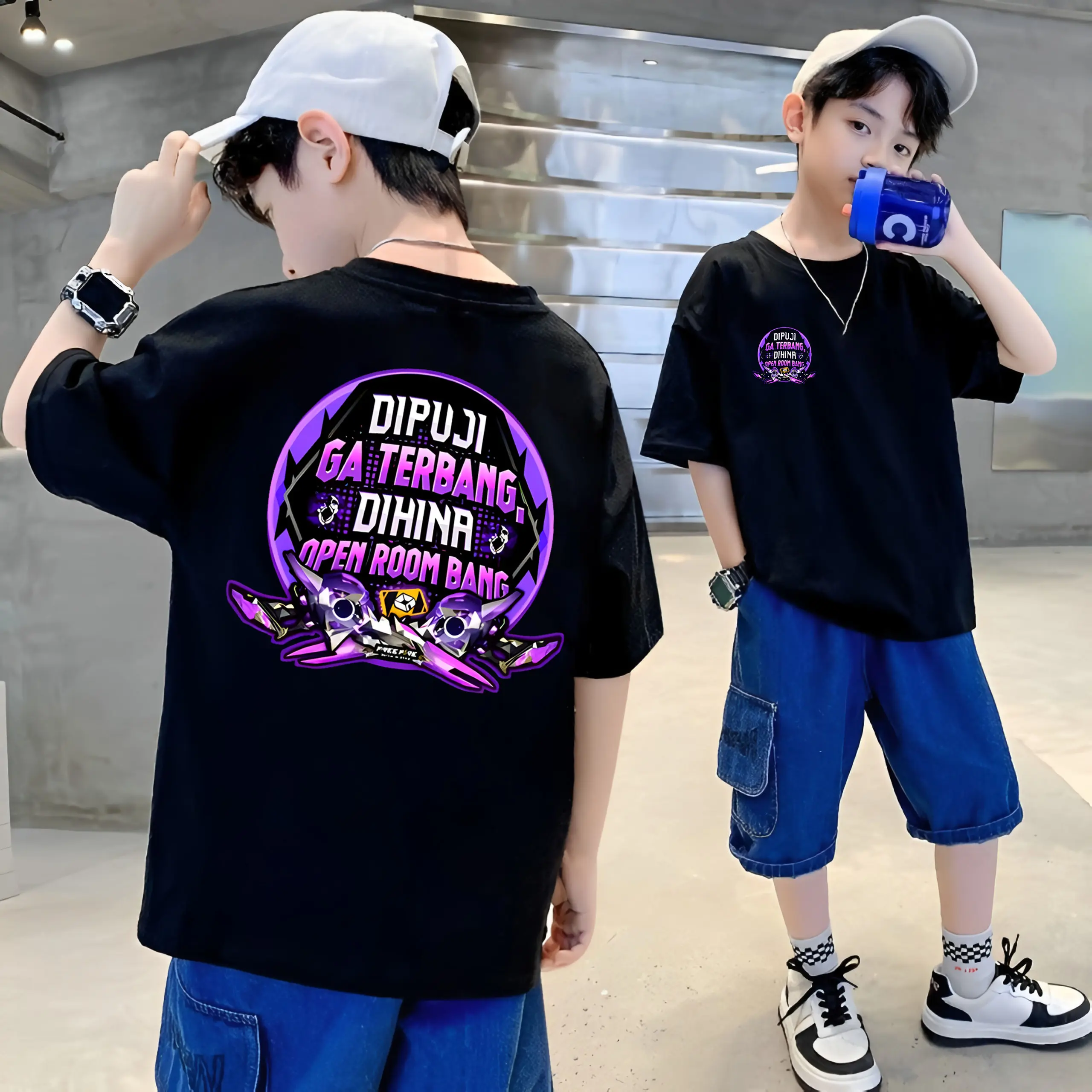 Kaos Anak ( DIPUJI GA TERBANG DHINA OPEN ROOM BANG )MOTIF A DAN B Cotton combed  lembut adem 100% baju pria dan wanita Digital Kain Printing Katun  kaos keren baju pria Cowok Katun Santai Nyaman Atasan Fashion Kaos anak viral Motif Viral