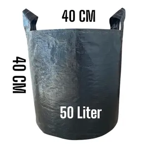 planter bag 50 liter ukuran 40x40 hitam silinder