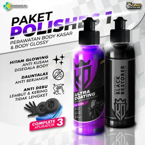 Paket Polishes 1 Perawatan Eksterior Pengkilap Semi Coating Dan Penghitam Permanen Efek Daun Talas Car Kendaraan Paint
