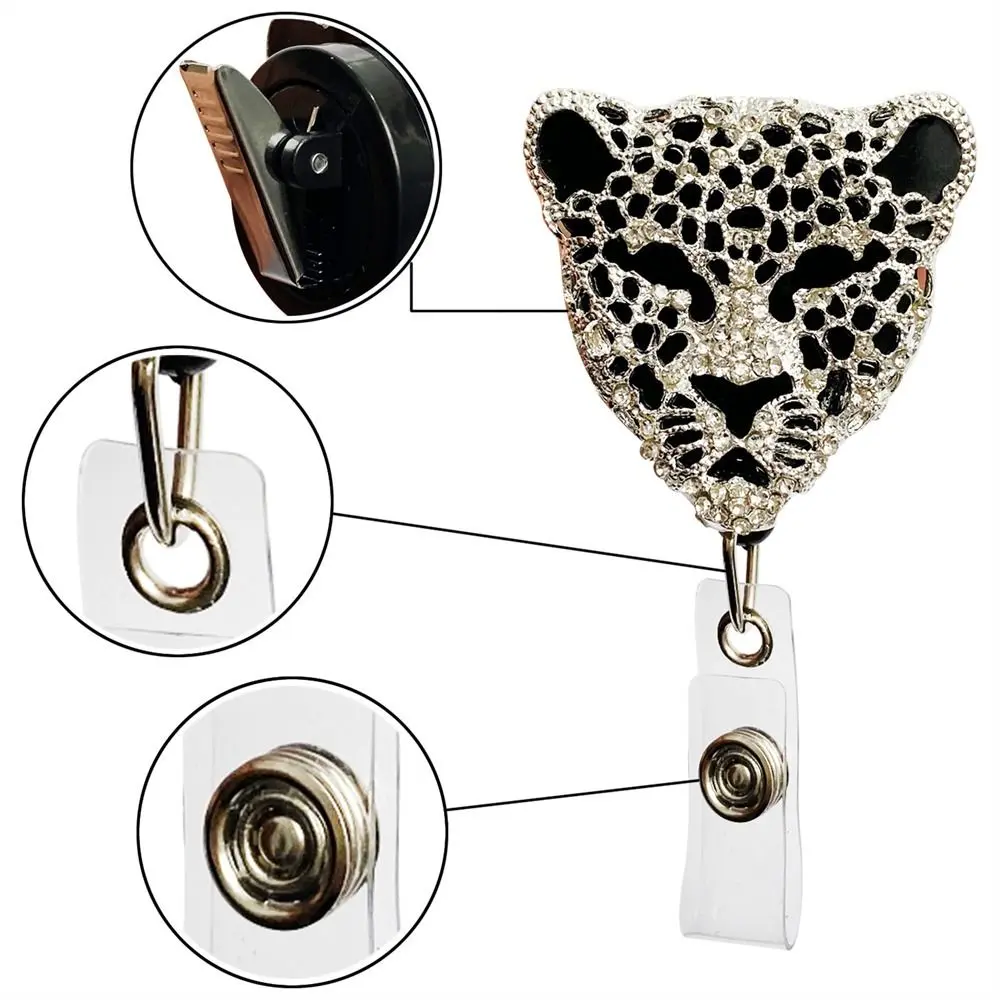 Name Tag Work Card Chest Card Bee Nurse Staff 360° Rotatable Retractable Badge Reel Name Badge Reel Badge Holder Clip ID Card Clips