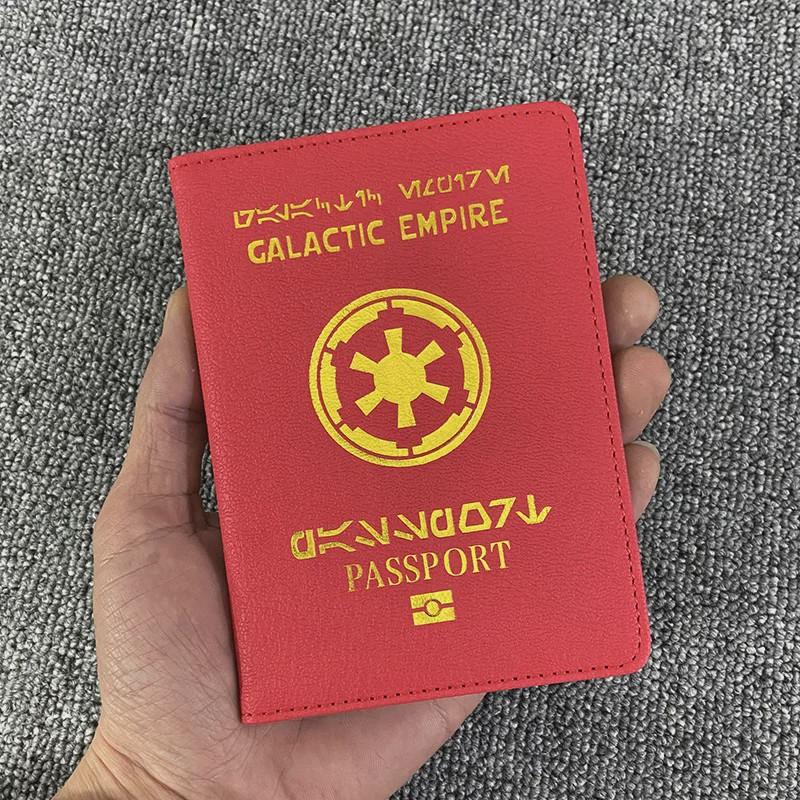 {Hot} New Logo Galactic Empire Passport Cover Black Pu Leather Covers for…