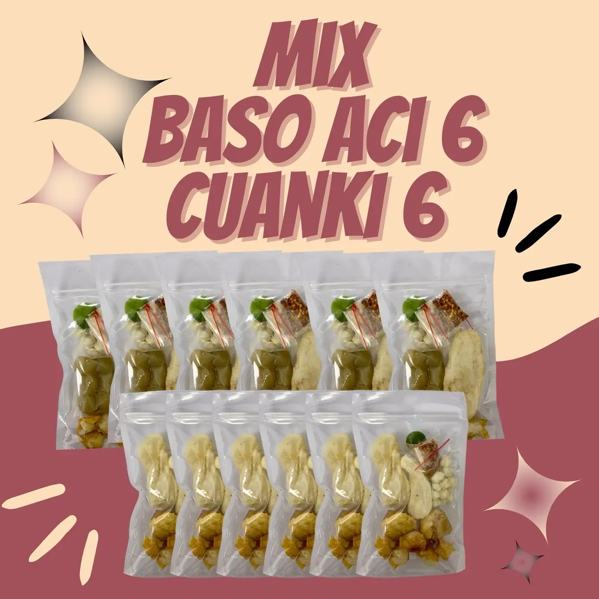 BASO ACI 6 CUANKI 6 PEKET MIX KOMPLIT