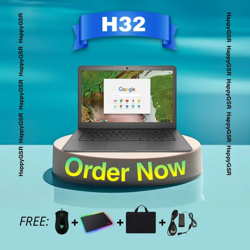 [H32] LAPTOP SLIM RAM 4GB SSD LAYAR 12"in CHROME OS APLIKASI SIAP PAKAI 0