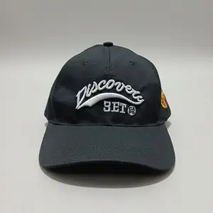 Discovery Topi Baseball Pria Wanita Bordir Fashion Cap Bahan Katun Lembut Hitam Adjustable Strap Vintage Made untuk Dewasa
