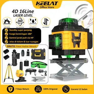 【KEELAT-KLL0001】 Laser Level  4D 16Lines/12Lines Adjustable 360° Rotary Cross Auto Measuring Self Leveling Tool