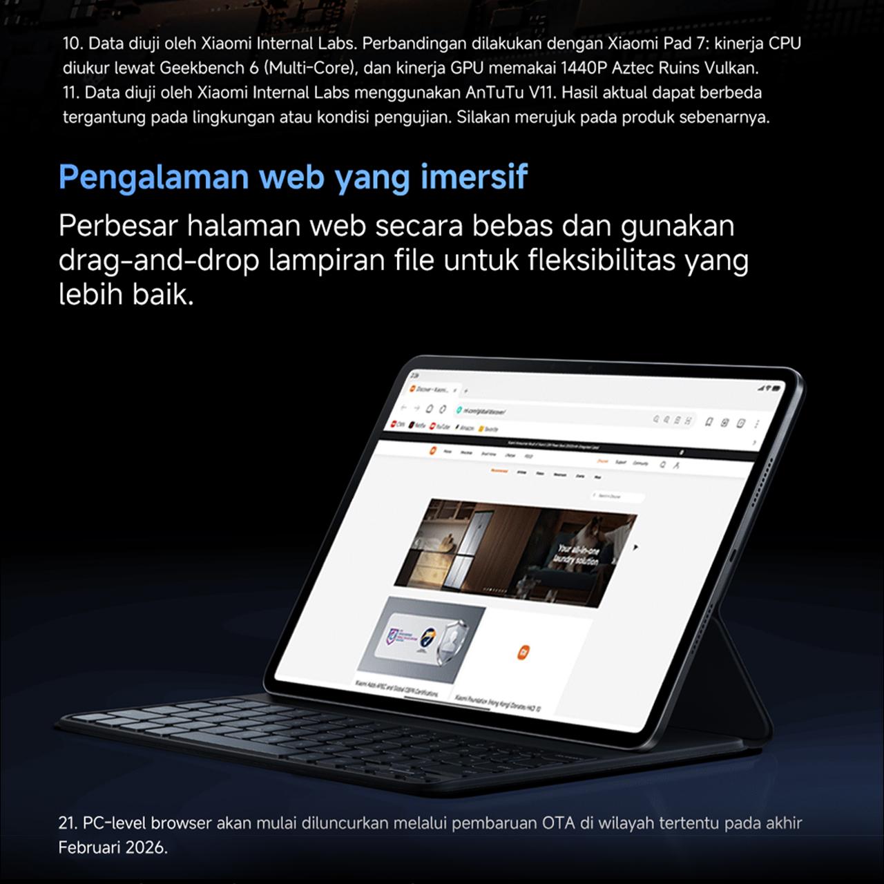 Xiaomi Pad 8 (8/256GB) | Tablet Android | Chipset Snapdragon 8s Gen 4 Mobile Platform | Pengalaman produktivitas dengan WPS PC-Level | Baterai 9.200mAh dengan 45W HyperCharge  [Xiaomi Official Store]