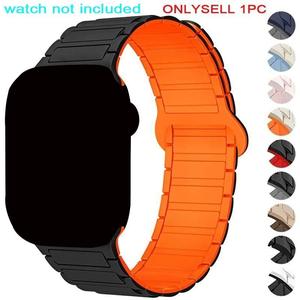 Apple Watch 対応磁気シリコンバンド、シリーズ 10/9/8/7/6/5/4/3/SE/Ultra2 全サイズ適合、ウェアラブル人気交換ベルト