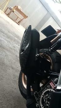 Product Review of Cover Knalpot Mio j. Pelindung knalpot Karbon Forged Yamaha Mio j, Fino, soul gt, mio GT Karbon Celup WTP Motorcycle from R**. 0