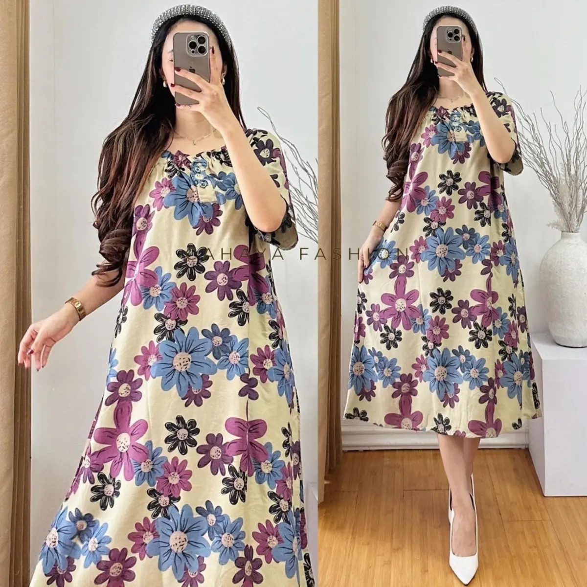DASTER FUJI KANCING KARET DADA TALI PINGGANG BUSUI BUMIL BAHAN RAYON