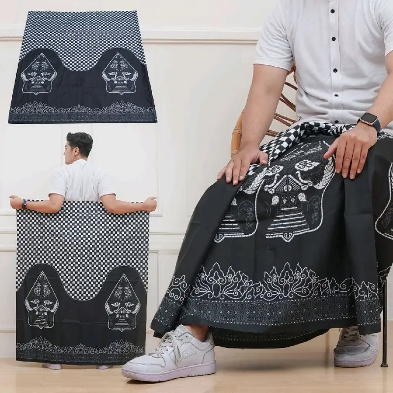 Sarung Batik Dewasa Kain Printing  Motif Wayang Warna Coklat Polikatun  Seragam Muslim Original By Dewan Sarung Indonesia Sarung Batik Pekalongan Biru Nyaman Hitam Pria Santri Navy 5