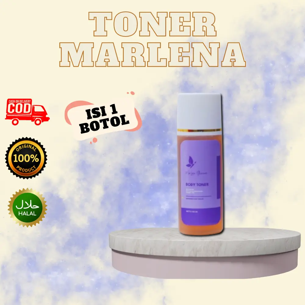 TONER BADAN MARLENA | TONER WHITENING AHA BPOM 1 BOTOL Memutihkan Mencerahkan