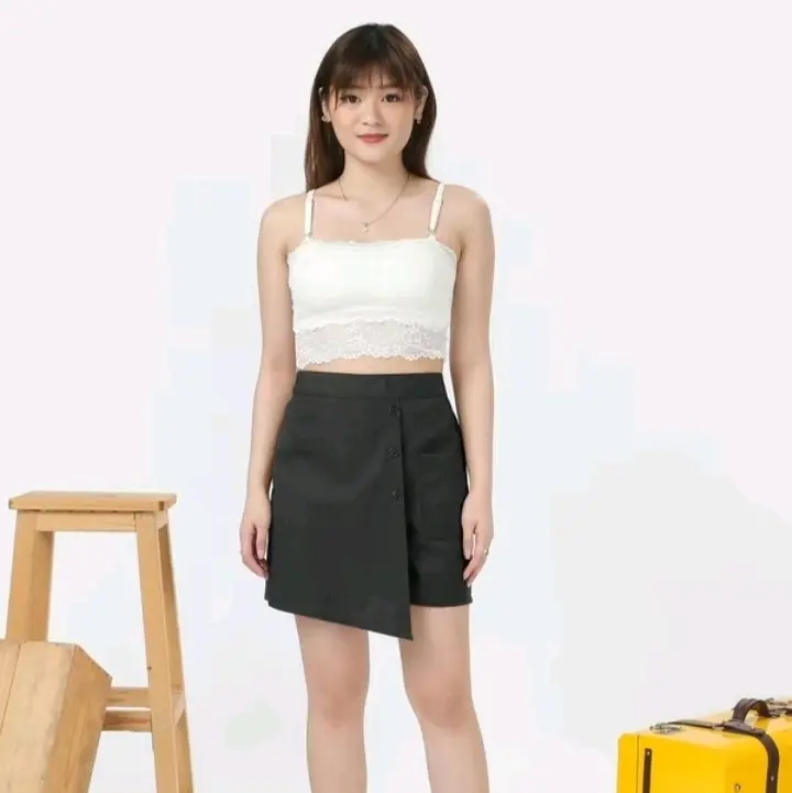 Rok Celana Viral dengan 3 Variasi Kancing dan 1 Variasi Saku Depan - Rok Celana Pendek Kualitas Terbaik 3