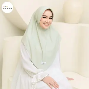 KENAN - Hijab Lana Instan Size L Jersey Kenan Langsung Slup Anti Ribet Bergo Busa Casual Kerudung Nyaman Muslim Sporty Pad Panjang Simple