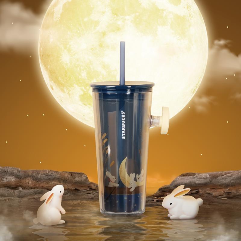  Bình nước Starbucks Cold Cup Bunny Midnight Paddling 16oz  473ml  