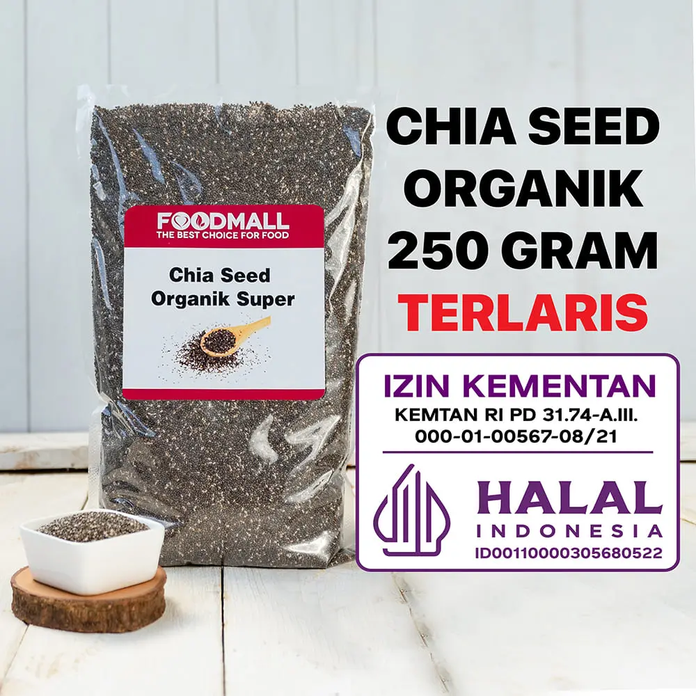 Organic Chia Seed 250 GRAM / Makanan Biji-bijian Organik HALAL