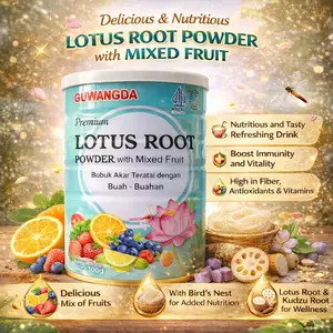 OUFEN LOTUS ROOT POWDER ATAU  BUBUR AKAR TERATAI BUAH/FRUITS rasa Cherry