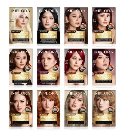 IMPLORA HAIR COLOUR (New Pastel Edition) | Black | Brown | Coffee | Dark | Red | Cat Rambut Pewarna