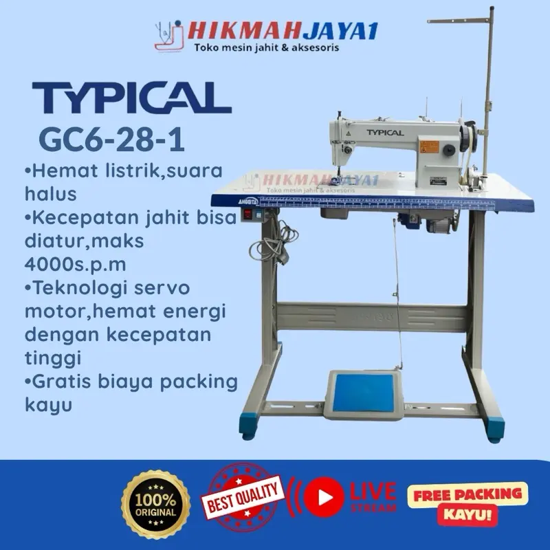 Mesin Jahit Typical HighSpeed Industri Jarum 1 0