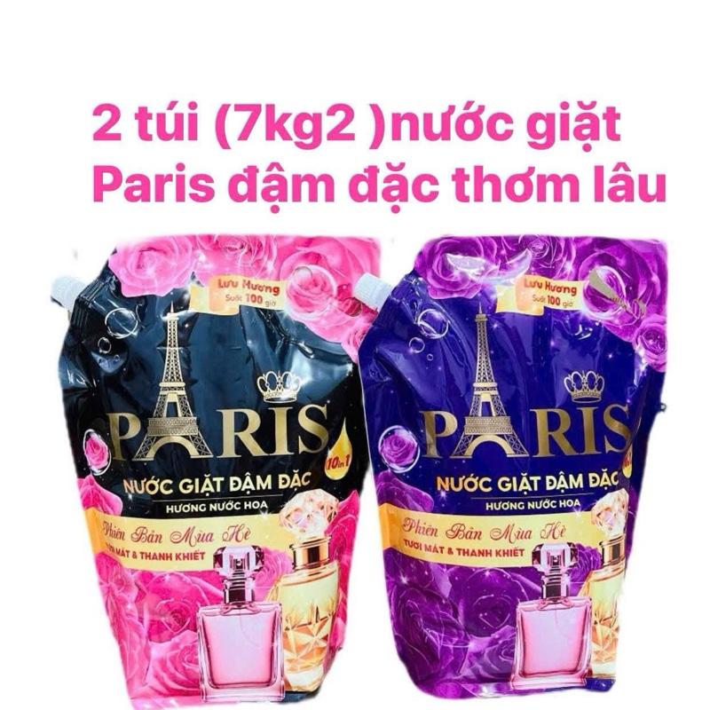 Combo 2 Túi 7kg2 Nước Giặt Paris Ðậm Đặc Lưu Hương Thơm Lâu Tiết Kiệm
