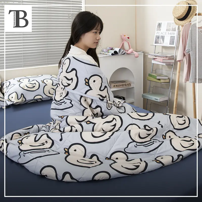 TOKO BEDCOVER [Bed Cover Only] - Selimut Motif Lucu Hangat dan Tebal Ukuran Single, Queen, dan King 120, 160, 180 CM Busa 4