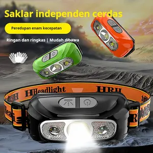 Induksi lampu kepala usb pengisi daya kepala kecil di malam yang ringan