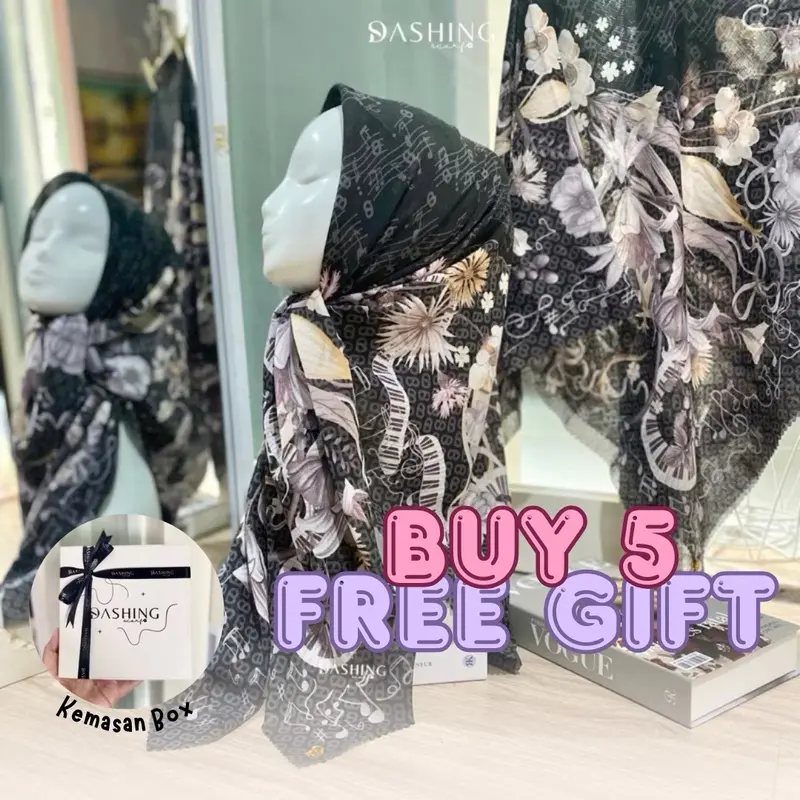 HIJAB VOAL MOTIF KEMASAN BOX DASHINGSCARF 0