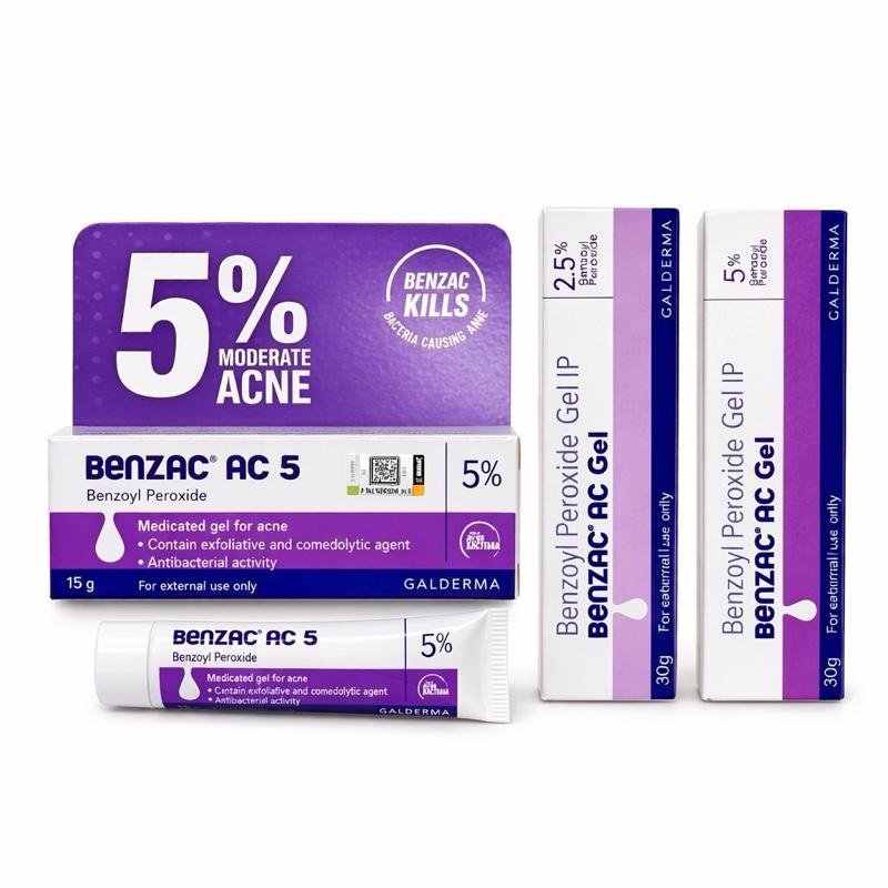 BENZAC AC 2.5 5%  - BENZOYL PEROXIDE (BPO) chấm mụn sưng viêm 15g 30g